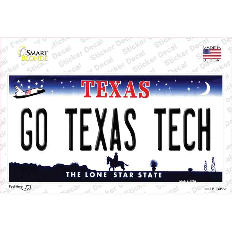 Go Texas Tech TX Novelty Sticker Decal