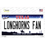 Longhorns Fan TX Novelty Sticker Decal