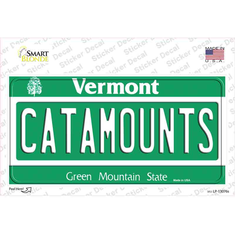 Catamounts VT Novelty Sticker Decal