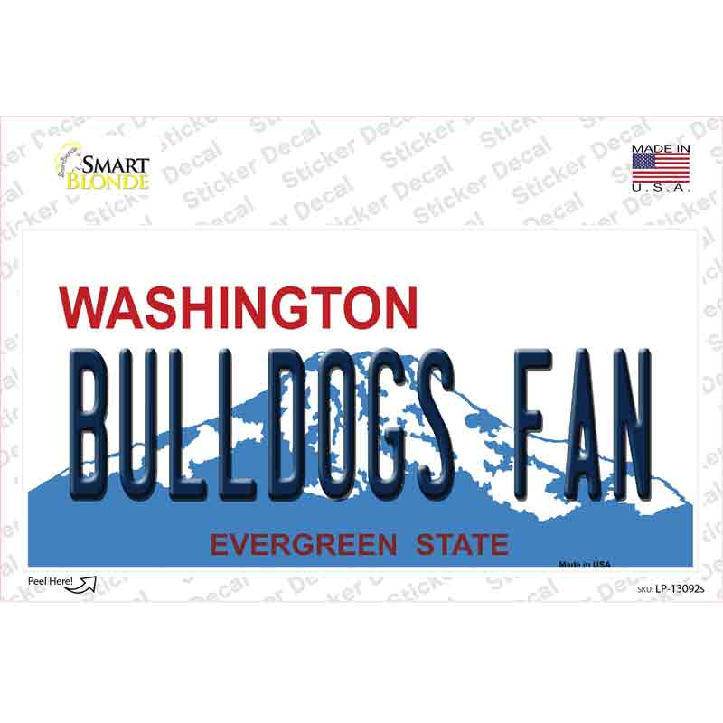 Bulldogs Fan WA Novelty Sticker Decal