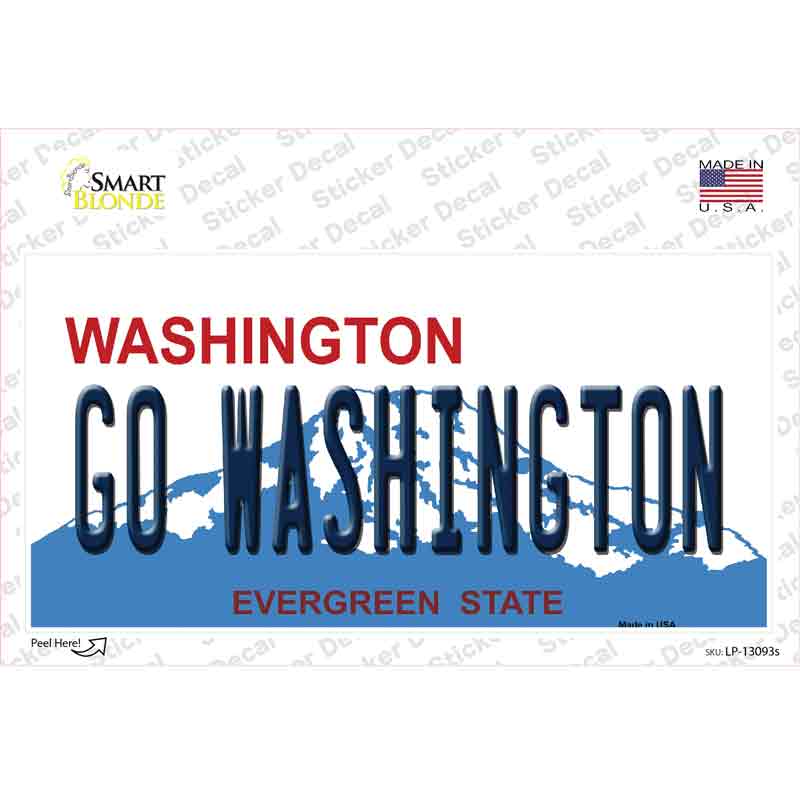 Go Washington WA Novelty Sticker Decal