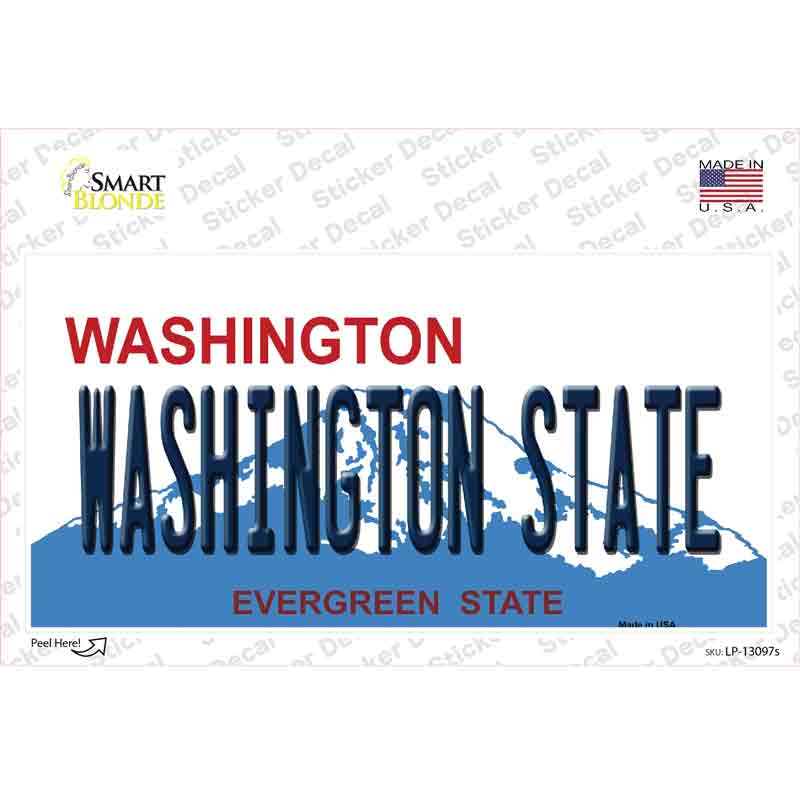 Washington State WA Novelty Sticker Decal