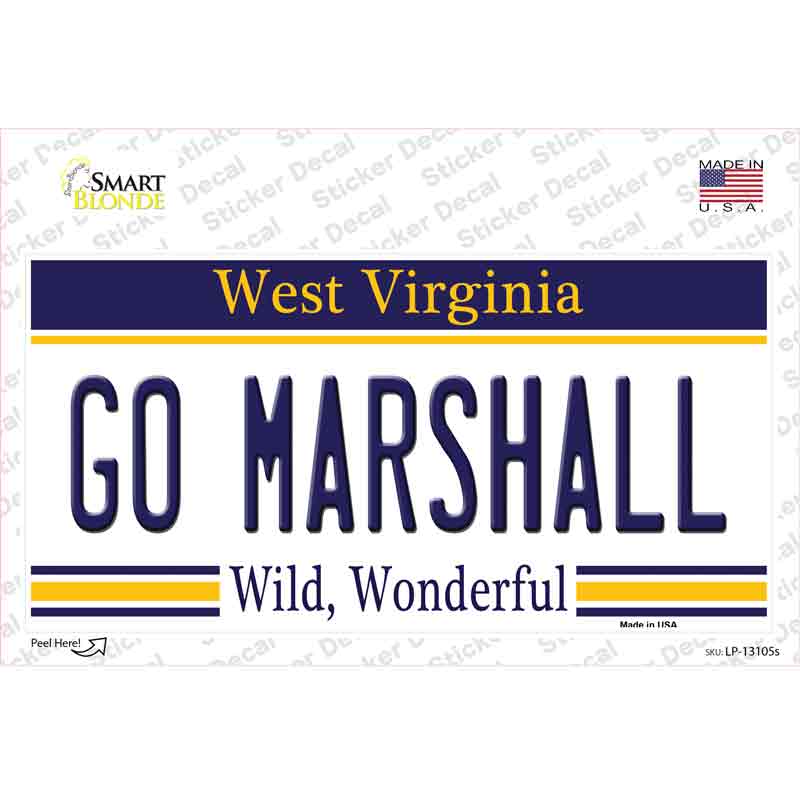 Go Marshall Novelty Sticker Decal