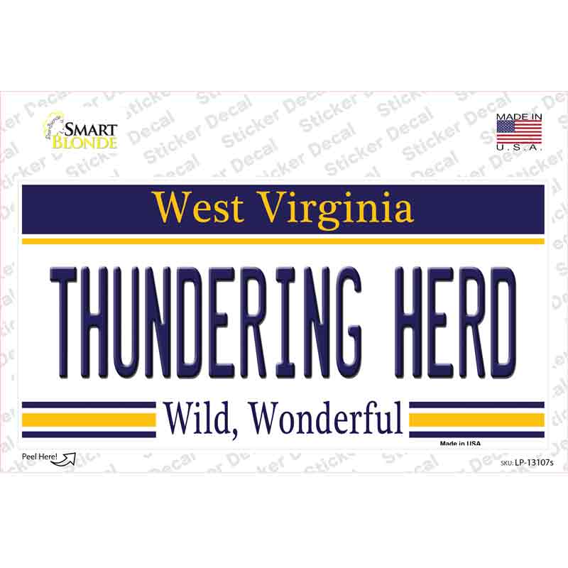 Thundering Herd Novelty Sticker Decal