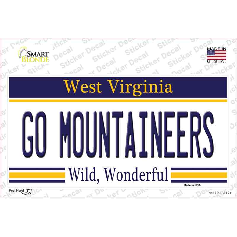 Go Mountaineers Novelty Sticker Decal