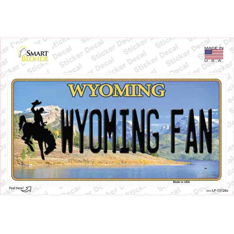 Wyoming Fan Novelty Sticker Decal