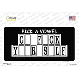 Pick A Vowel Novelty Sticker Decal