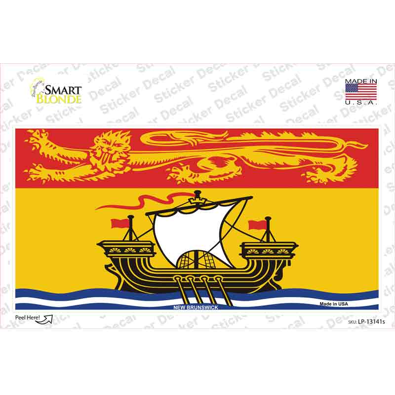 New Brunswick Canada Flag Novelty Sticker Decal