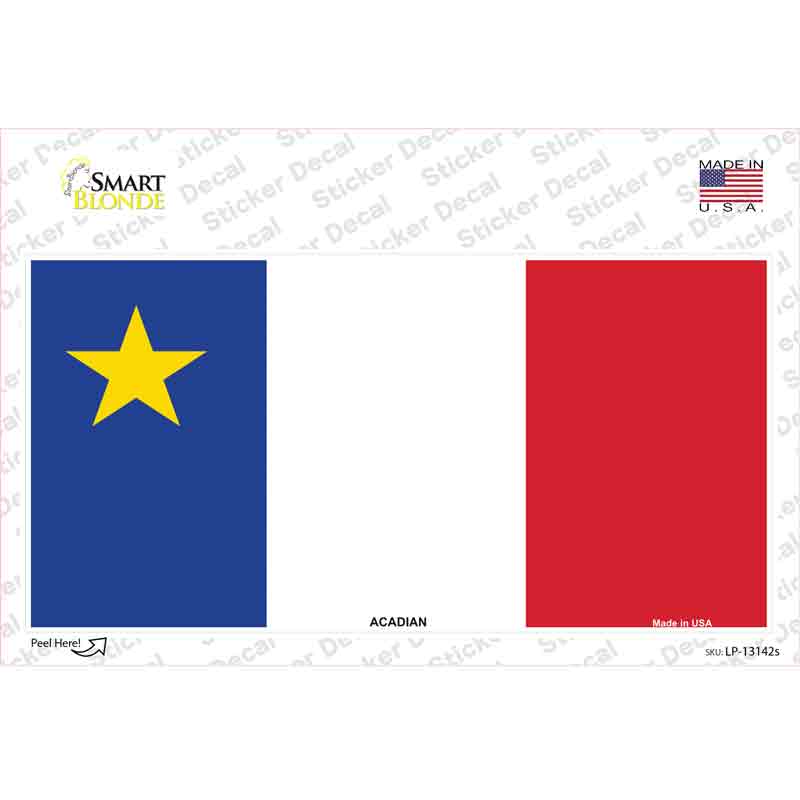 Acadian Canada Flag Novelty Sticker Decal
