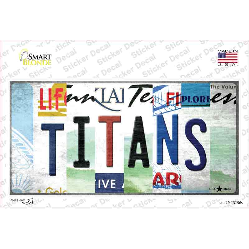 Titans Strip Art Novelty Sticker Decal