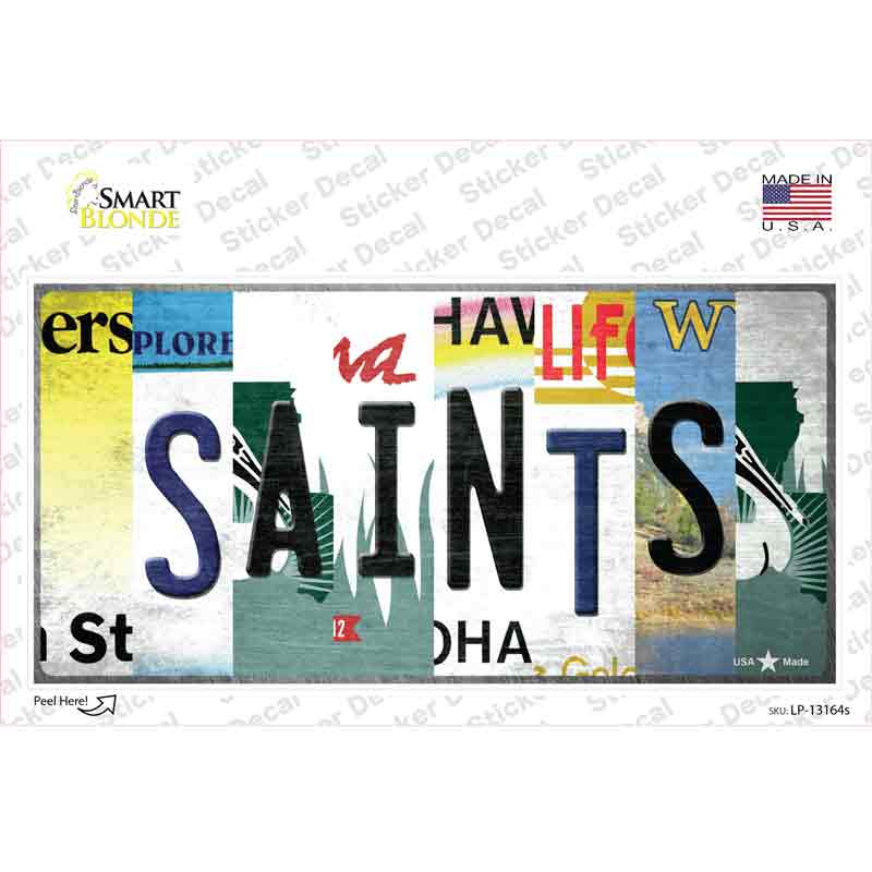 Saints Strip Art Novelty Sticker Decal