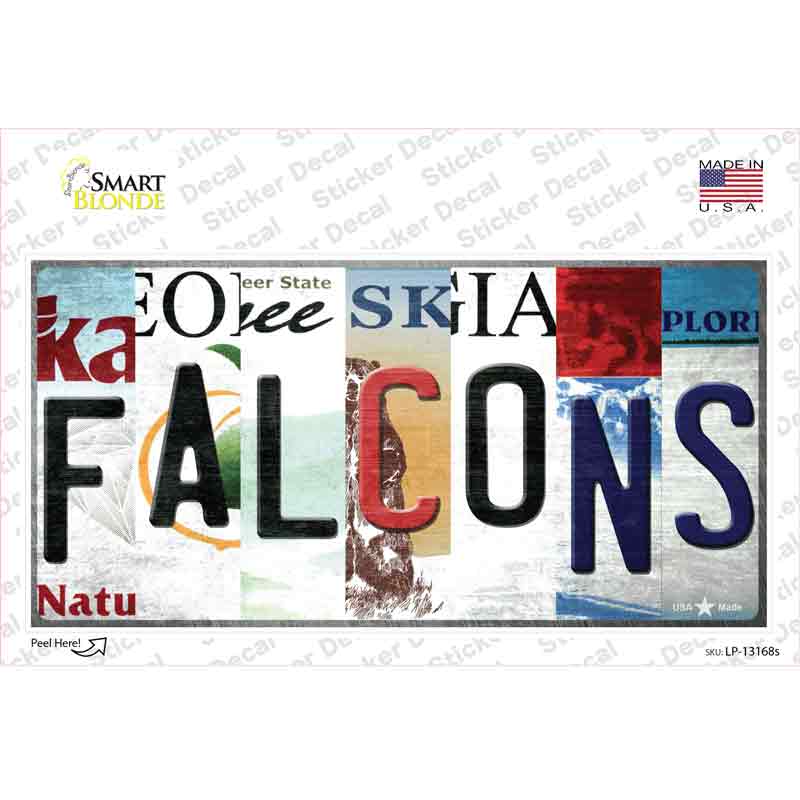 Falcons Strip Art Novelty Sticker Decal