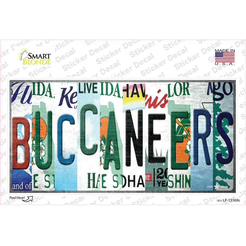 Buccaneers Strip Art Novelty Sticker Decal