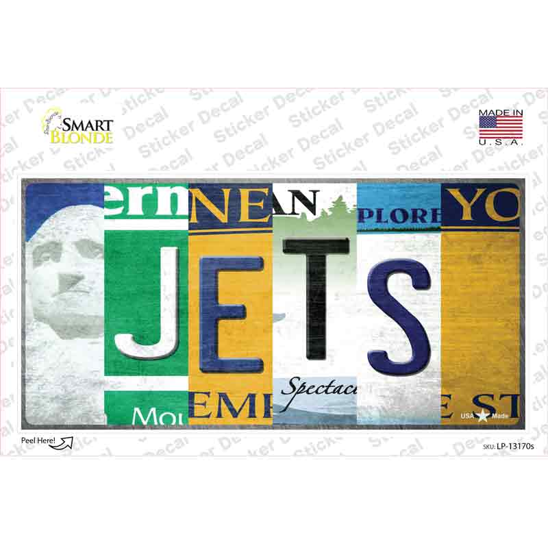 Jets New York Strip Art Novelty Sticker Decal