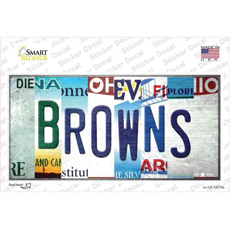 Browns Strip Art Novelty Sticker Decal
