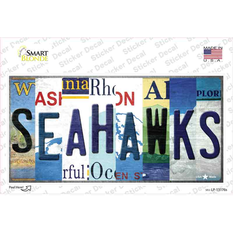 Seahawks Strip Art Novelty Sticker Decal