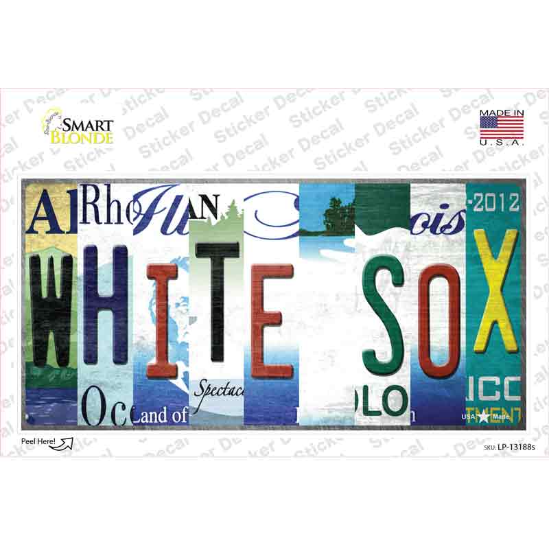 White Sox Strip Art Novelty Sticker Decal