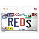 Reds Strip Art Novelty Sticker Decal