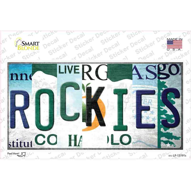 Rockies Strip Art Novelty Sticker Decal