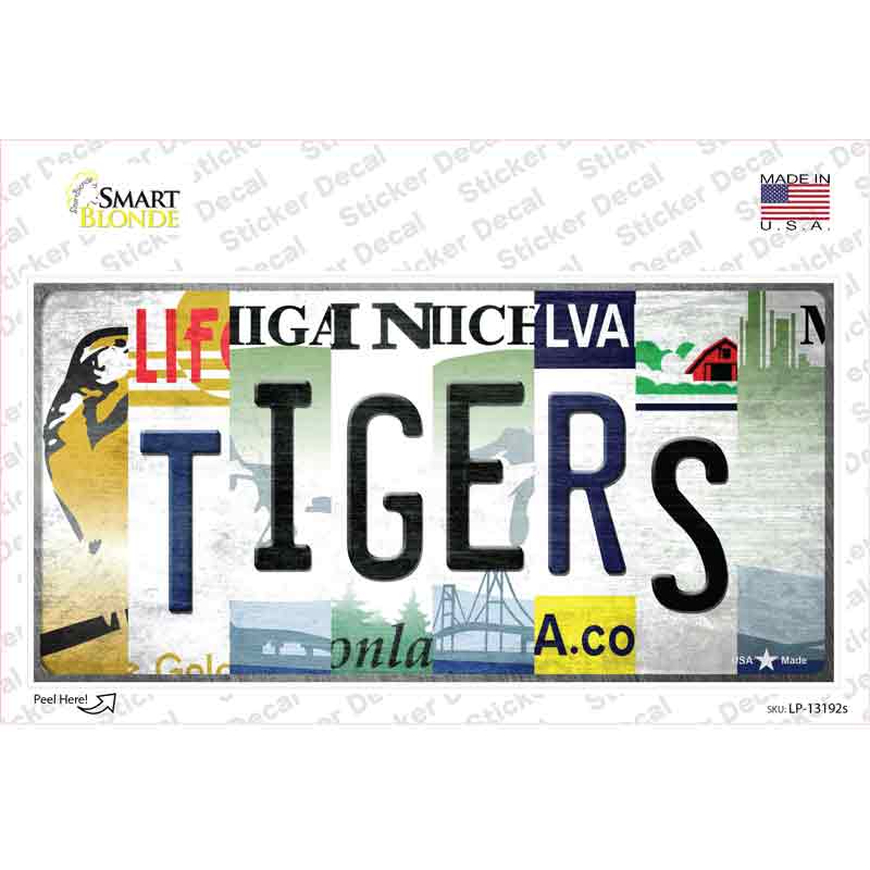 Tigers Strip Art Novelty Sticker Decal