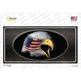 American Flag Eagle Black Novelty Sticker Decal