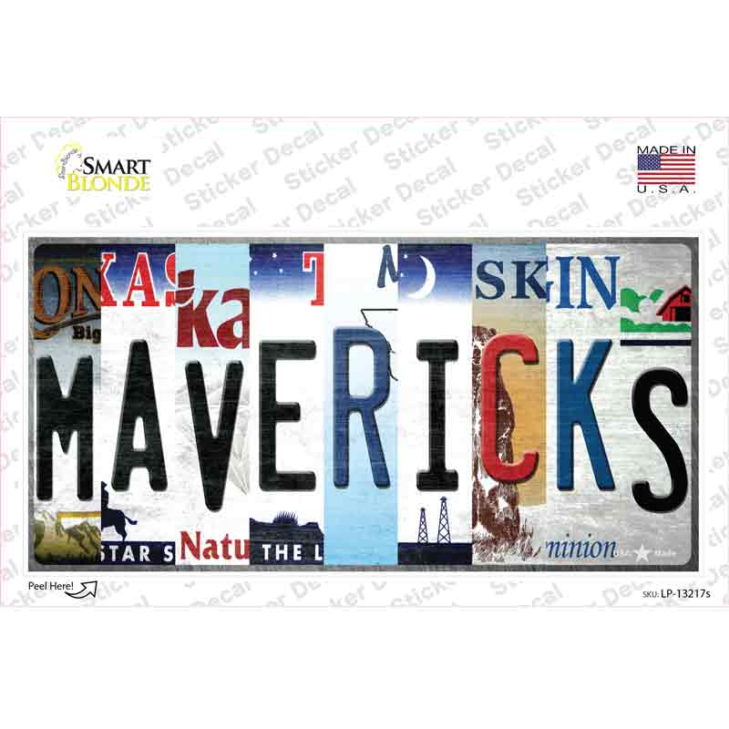 Mavericks Strip Art Novelty Sticker Decal