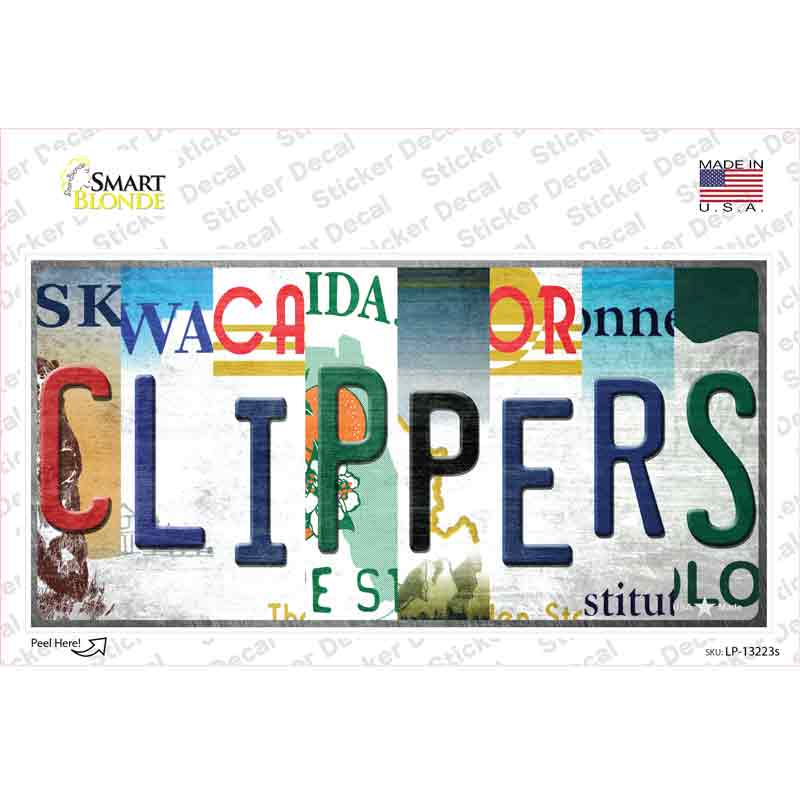 Clippers Strip Art Novelty Sticker Decal