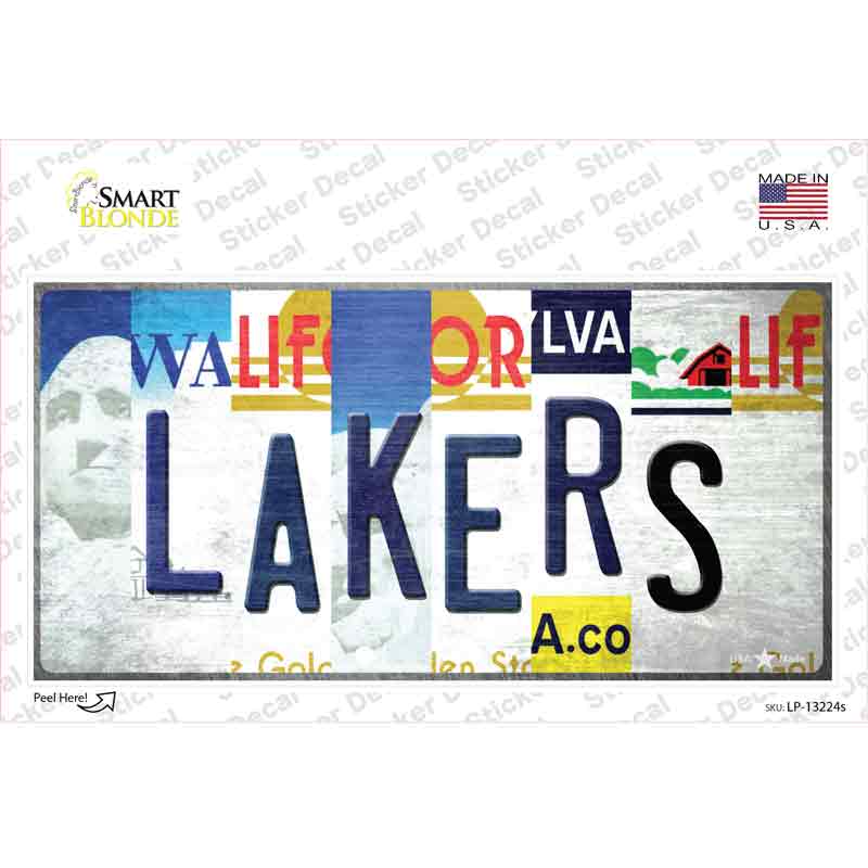 Lakers Strip Art Novelty Sticker Decal