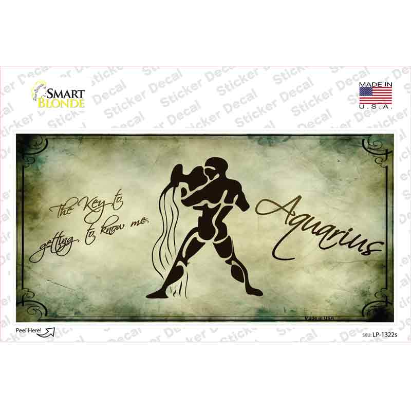 Aquarius Zodiac Novelty Sticker Decal