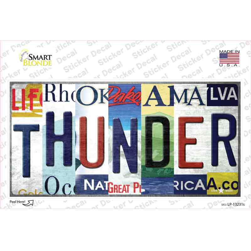 Thunder Strip Art Novelty Sticker Decal