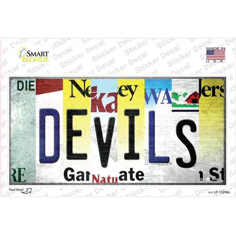 Devils Strip Art Novelty Sticker Decal