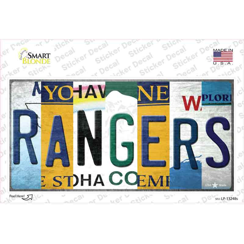 Rangers New York Strip Art Novelty Sticker Decal