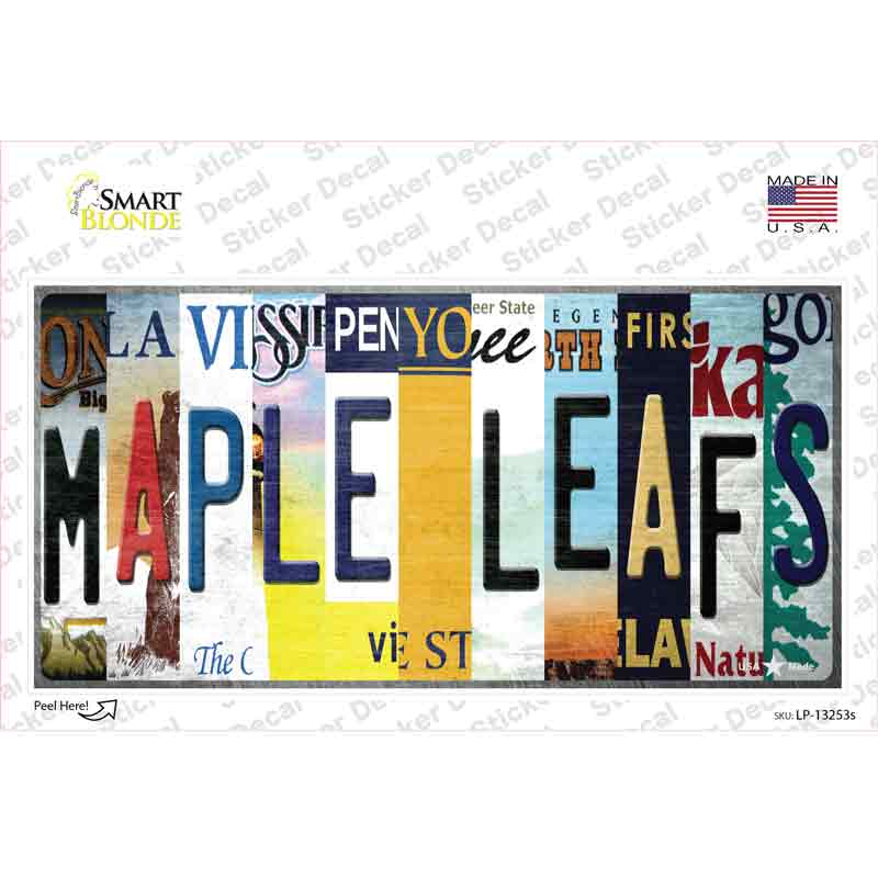 Maple Leafs Strip Art Novelty Sticker Decal