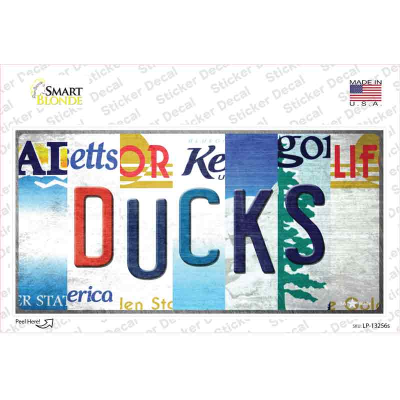 Ducks Strip Art Novelty Sticker Decal
