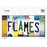 Flames Strip Art Novelty Sticker Decal
