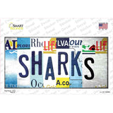 Sharks Strip Art Novelty Sticker Decal
