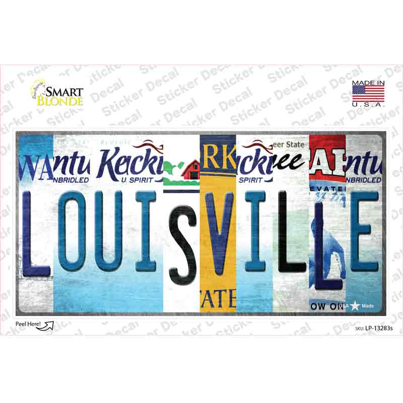 Louisville Strip Art Novelty Sticker Decal