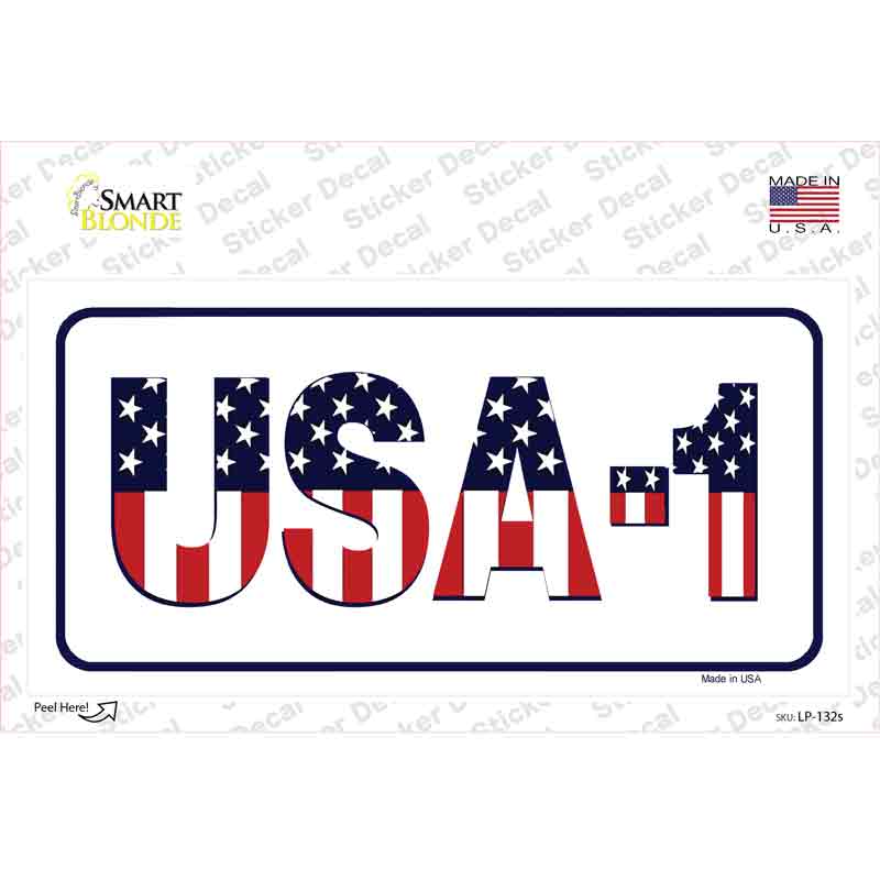 USA 1 Novelty Sticker Decal