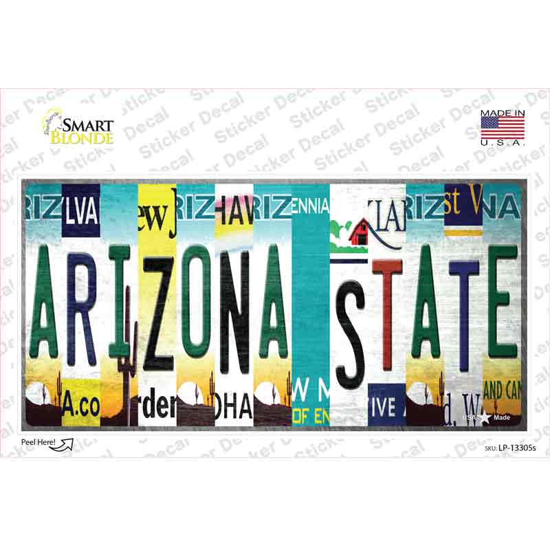 Arizona State Strip Art Novelty Sticker Decal