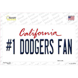 Number 1 Dodgers Fan Novelty Sticker Decal