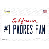 Number 1 Padres Fan Novelty Sticker Decal