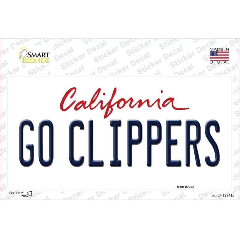 Go Clippers Novelty Sticker Decal