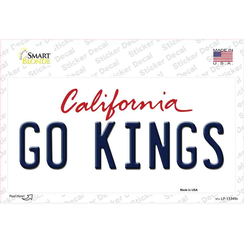 Go Kings California Novelty Sticker Decal