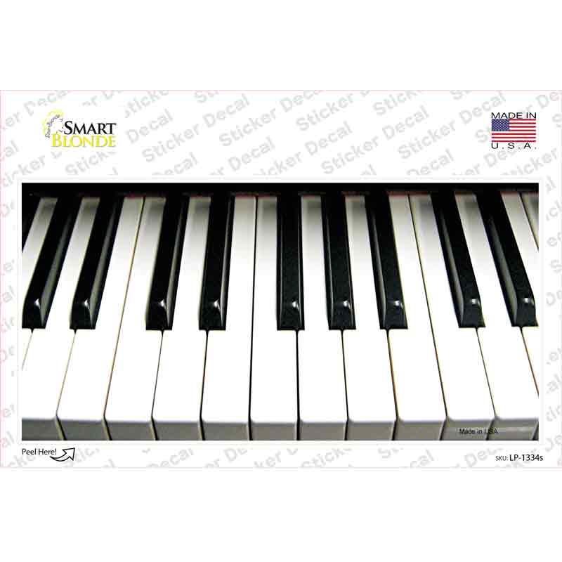 Piano Key board Novelty Sticker Decal