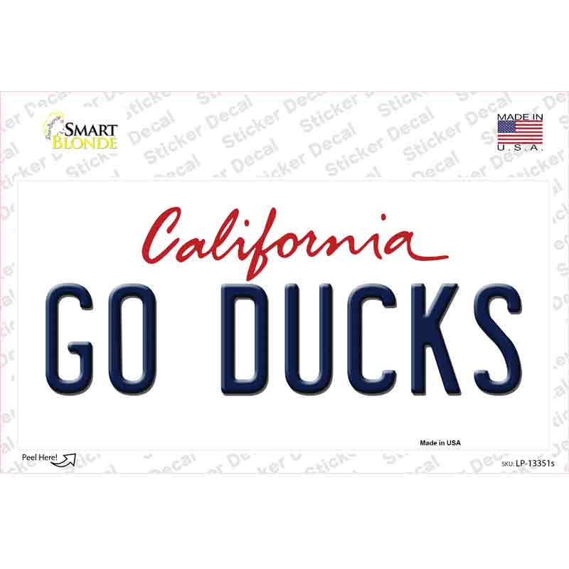 Go Ducks Novelty Sticker Decal
