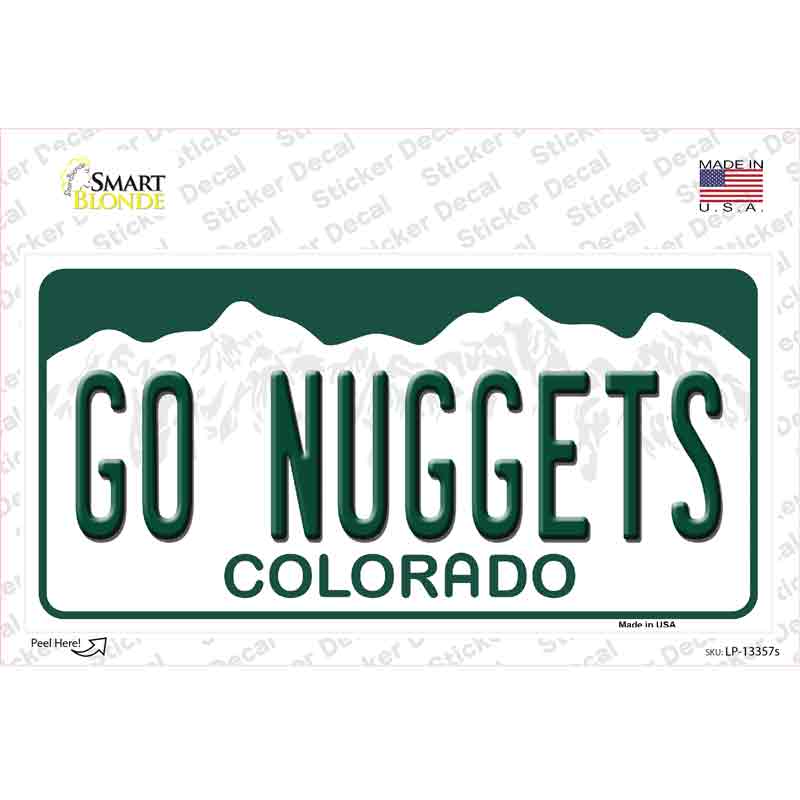Go Nuggets Novelty Sticker Decal
