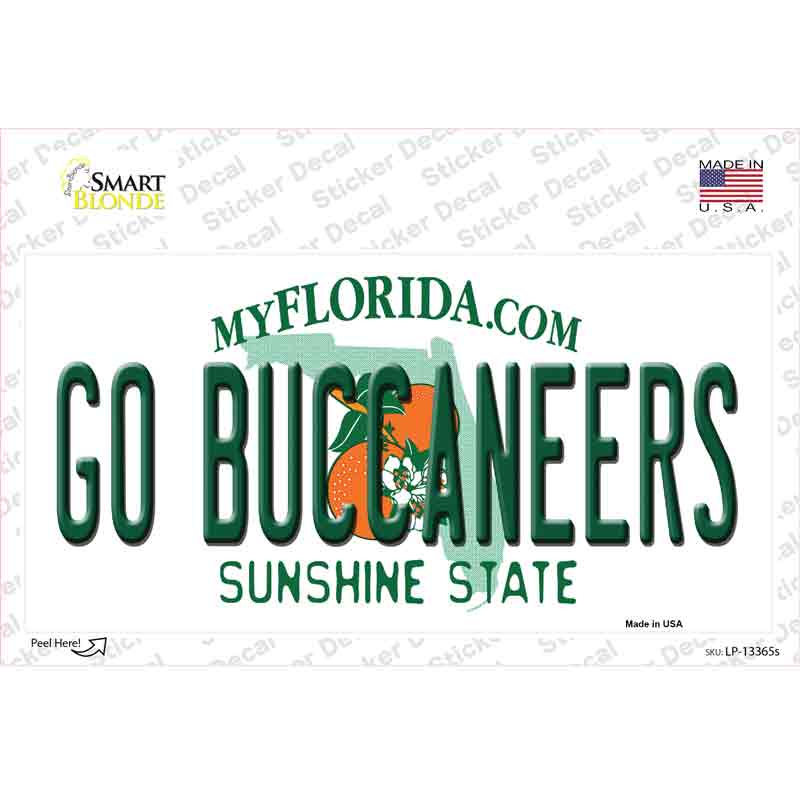 Go Buccaneers Novelty Sticker Decal