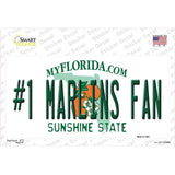 Number 1 Marlins Fan Novelty Sticker Decal