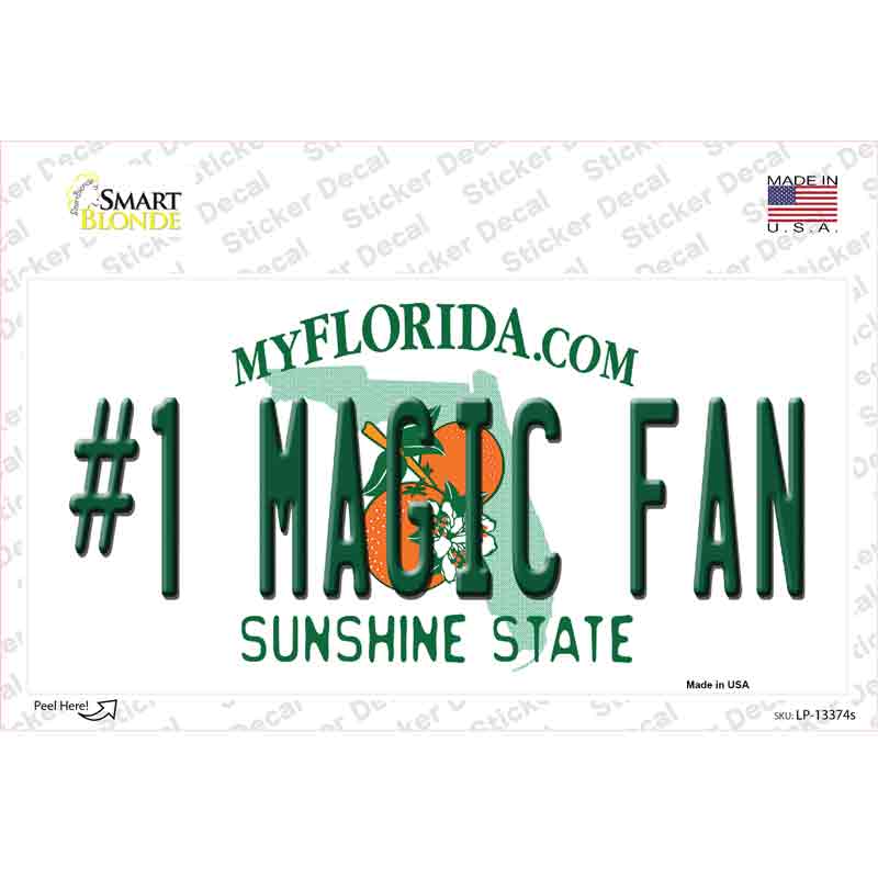 Number 1 Magic Fan Novelty Sticker Decal