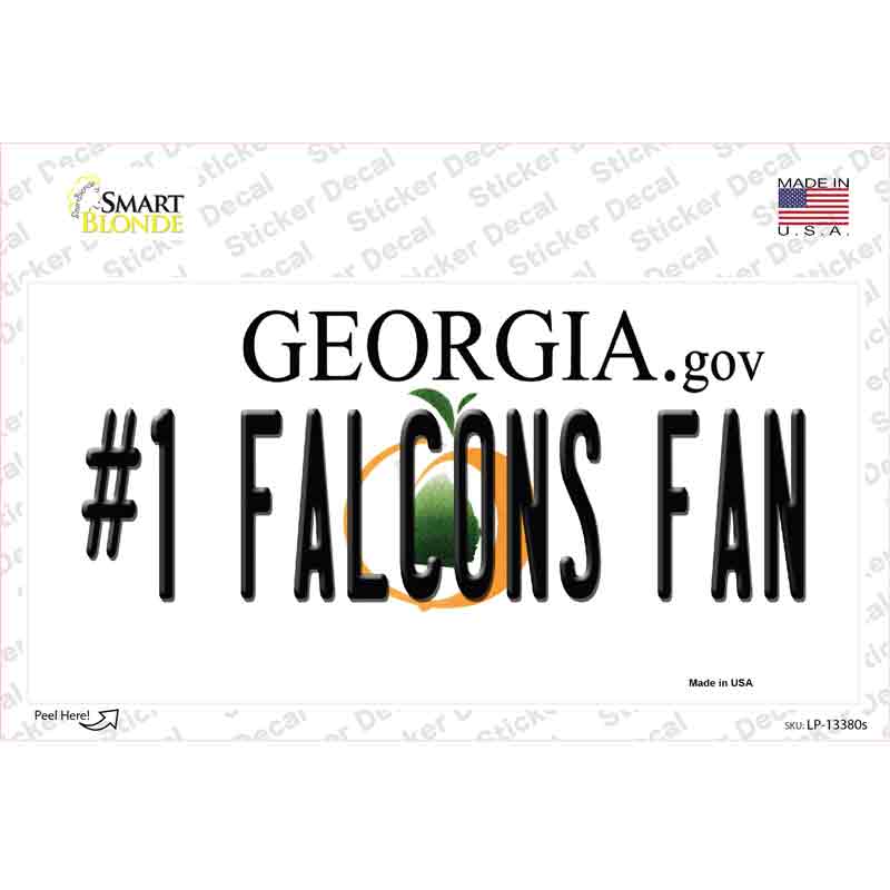 Number 1 Falcons Fan Novelty Sticker Decal
